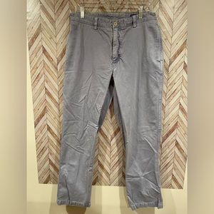 Vineyard Vines Men's Club Pants Slim Fit 32 x 30 Light Blue/Gray Chino Mid Rise